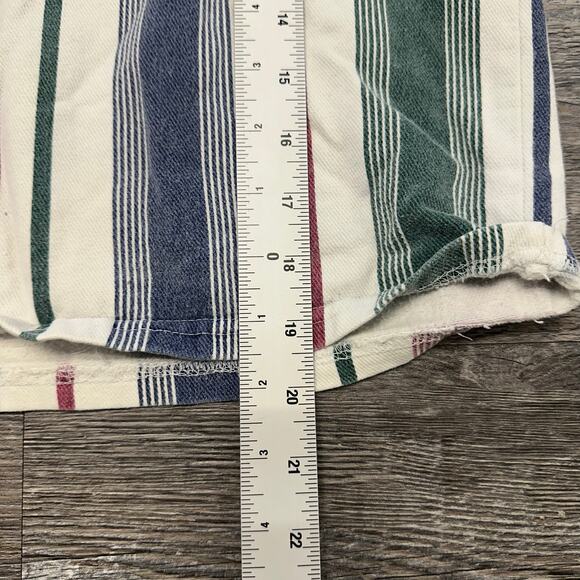 Vintage Bonjour Multicolor Women L Striped Spellout Logo Hoodie Pullover Classic - Picture 6 of 7